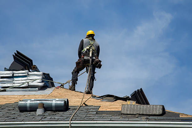 Professional Gutter Installation technician working in Newark, TX